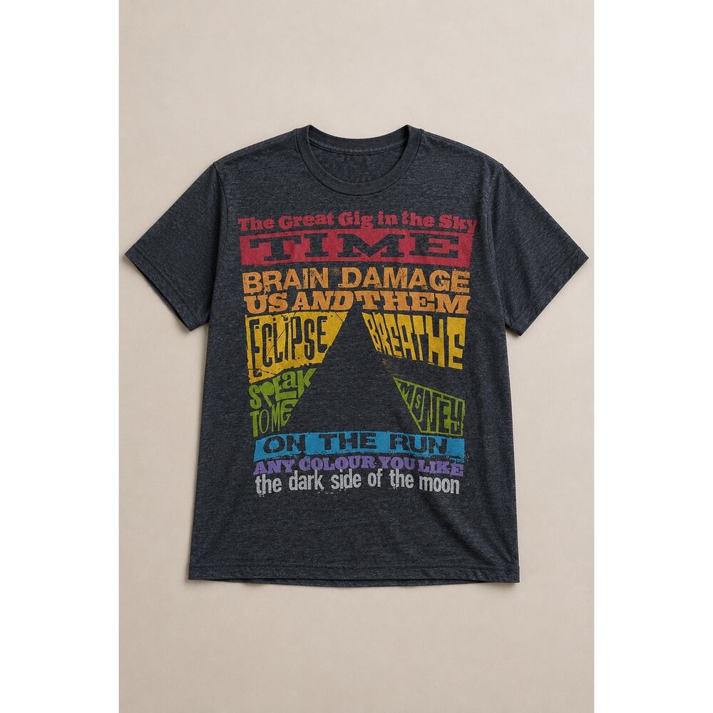 Pink Floyd Dark Side of the Moon Liquid Blue Graphic Tee Size M